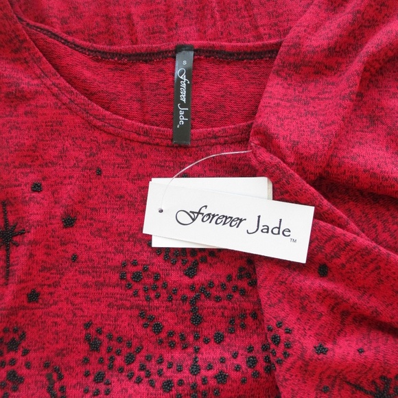 NWT - FOREVER JADE pretty sweater top - sz S - Picture 2 of 3